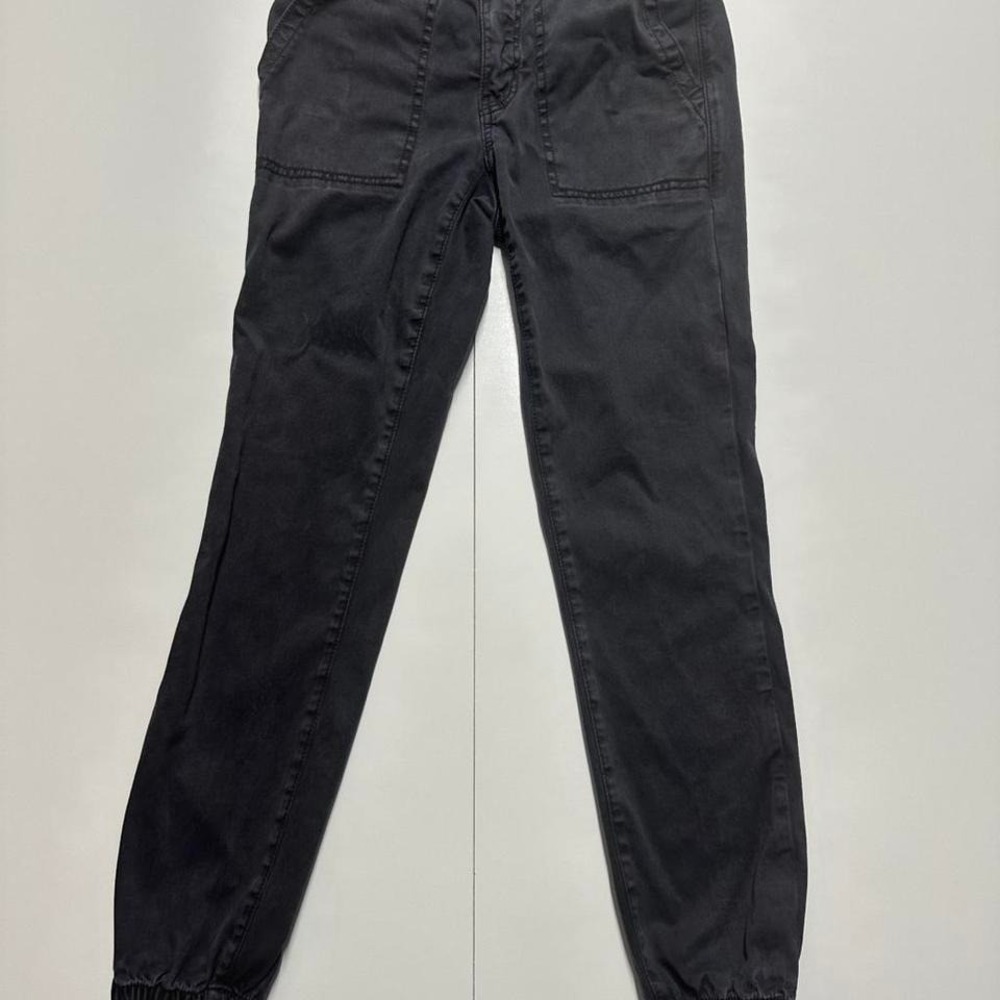 American Eagle Black Cargo Jogger Pants Womens Size 4 Regular Elastic Waist